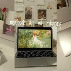 macbook air m1 unboxing with accessories | aesthetic unboxing