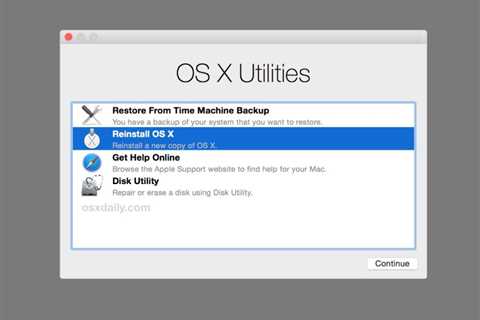 Solving The Problem Of Reinstalling Mac OS X