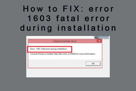 Steps To Fix Adobe Dreamweaver CS4 Error 1603 – Fatal Error For Installation Issues