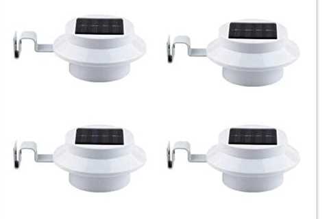 Four Pack Out of doors Photo voltaic Gutter LED Lights for $24