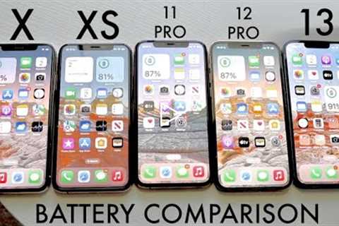 iPhone X Vs iPhone XS Vs iPhone 11 Pro Vs iPhone 12 Pro Vs iPhone 13 Battery Drain Test On iOS 16!