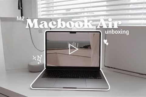 unboxing my new m2 macbook air✨📦