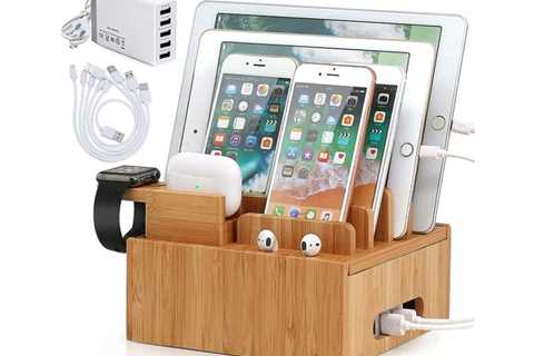 Charging Station for A number of Gadgets (Included 5 Port USB Charger, 5 Pack Cables, SmartWatch..