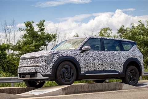 The 2024 Kia EV9 SUV Practices Its Flagship Moves at the Test Track