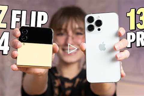 Galaxy Z Flip 4 vs iPhone 13 Pro - DITCHING the iPhone..