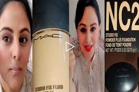 m.a.c studio fix foundation + compact || hwo to apply makeup Beauty blender technique ||