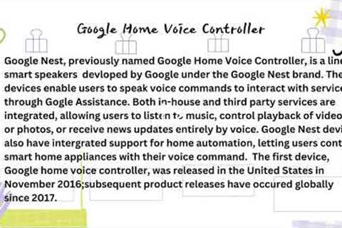 IOT's DEVICES|GOOGLE HOME VOICE CONTROLLER