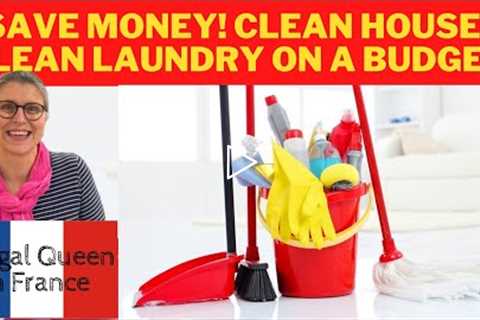 Save money! Clean house, clean laundry on a budget. #frugal #cleaning #budget