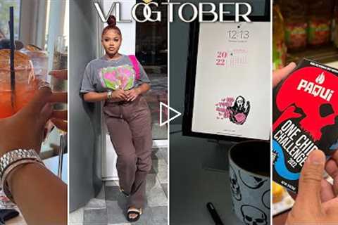 VLOGTOBER 9: Spooky Ipad Setup, Girls Day Out, One Chip Challenge, Venting, etc.