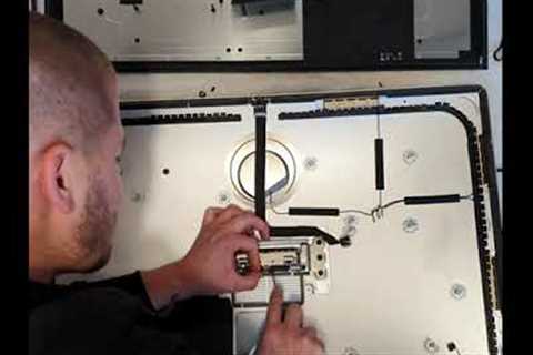 How to fix Apple iMac 27 2012 2013 repair broken hinge, wrong stand mount disassembly replacement