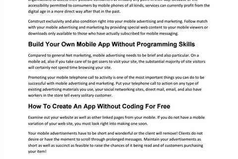 How To Create An App Without Programming Skills?