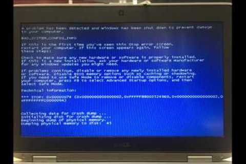 How to fix Blue Screen Bad_System_Config_Info