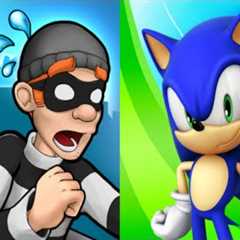 Robbery Bob vs Sonic Dash Gameplay Android,ios Part 8