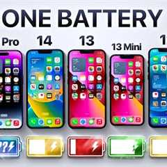 iPhone 14 Pro Max vs 14 Pro / 14 / 13 / 13 mini / 12 / SE Battery Test!