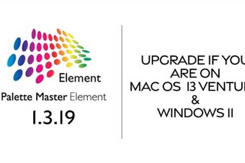BenQ Palette Master Element 1.3.19 Upgrade for macOS 13 Ventura & Windows 11 - Re Upload.