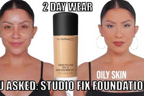 YOU ASKED ABOUT MAC STUDIO FIX FLUID SPF 15 FOUNDATION +2 DAY WEAR TEST *oily skin* | MagdalineJanet