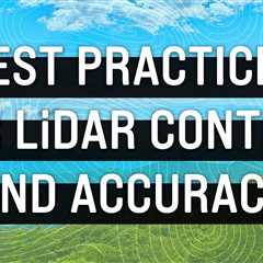 Drone Money- Best Practices for LiDAR Control & Accuracy