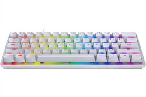 Razer Huntsman Mini 60% Gaming Keyboard: Quickest Keyboard Switches Ever – Mercury White..