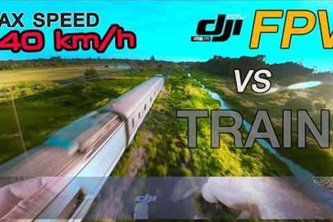 DJI FPV vs TRAIN MAX SPEED 140 km/h - UNCUT FLIGHT[M-MODE] || DJI ACTION2 FOOTAGE[2.7K] FPV THAILAND