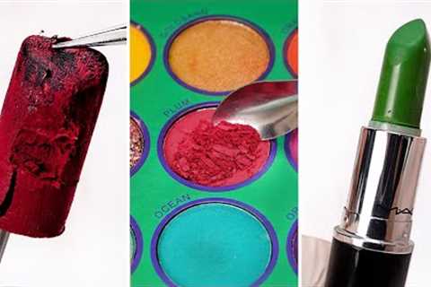 Satisfying Makeup Repair #140 | ASMR Repair Green MAC Lipstick