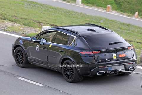 2023 Porsche Macan EV Spotted Testing In The Alps Alongside Cayenne - Green Vehicle News