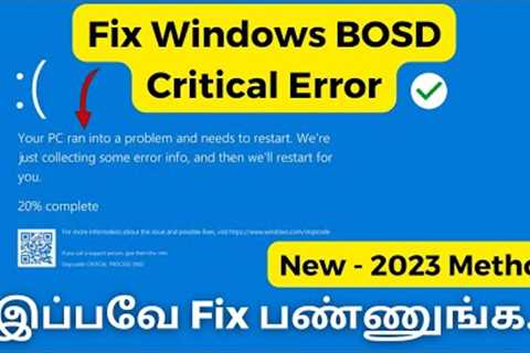 How to Fix Critical Process Died Blue Screen Error on Windows 10 & 11 | Fix Blue Screen of Death