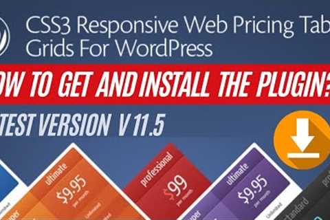 How to Get CSS3 Pricing tables For WordPress Free Plugin Download | V 11.5