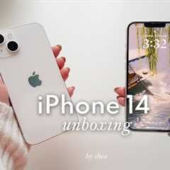 unboxing iPhone 14 starlight (256gb) ✨ | accessories, camera test & set-up