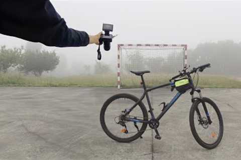 Bike photography on a foggy morning
