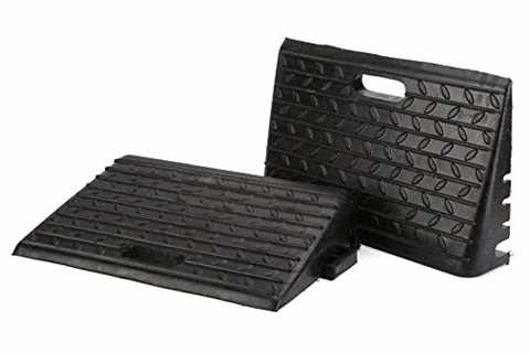 2-Pack Rubber Kerb Ramps for Mobility