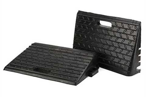 Black Rubber Kerb Ramps for Mobility Access