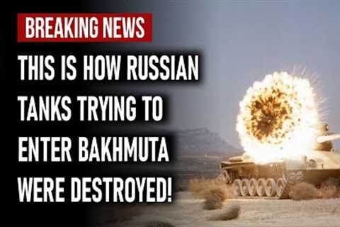 This is how Russian tanks trying to enter Bakhmuta were destroyed! Drone Images from the War