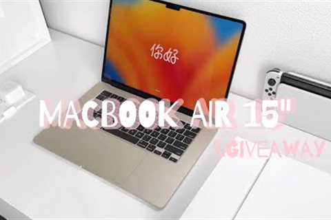 ✨ MacBook Air 15 Starlight unboxing | bookstore errand | study with me 🤍