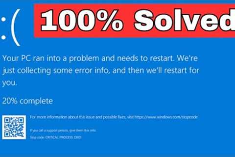 Your device ran into a problem and needs to restart - Windows 10/11/8 | Blue Screen Error