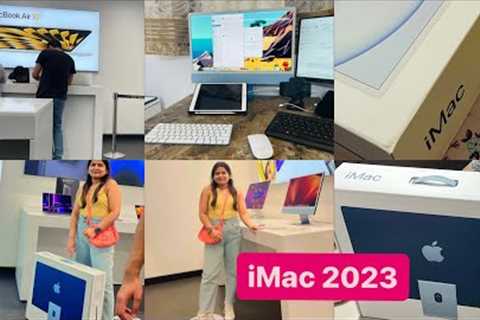 My husband gifted iMac | Family vlog | Apple''s NEW iMac 2023 Unboxing and Quick Look | Working wife