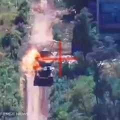 Horrifying Moment! Ukrainian Drones Destroy Dozens of Russian Terminator 2s in an Instant