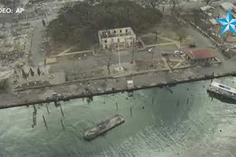RAW: Aerial footage of once-vibrant town of Lahaina reduced to rubble