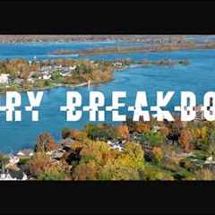 AMHERSTBURG BOBLO ISLAND FERRY BREAKDOWN STRANDS RESIDENTS by Windsor Aerial Drone Photography