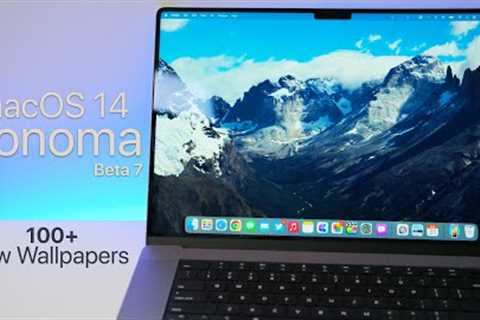 macOS 14 Sonoma Beta 7 - 100+ New Wallpapers