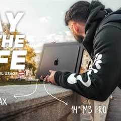 Real Day In The Life with M3 MacBook Pro 14 vs 16 (Real Life Travel Usage)