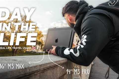 Real Day In The Life with M3 MacBook Pro 14 vs 16 (Real Life Travel Usage)