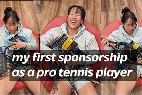 My racquet company sponsored me :) ~my first sponsorship as a pro tennis player~
