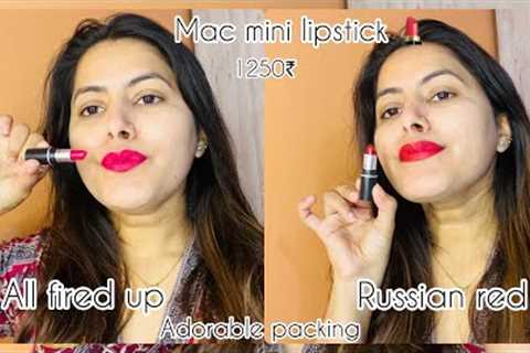 Mac mini lipstick review and demo | howto use mac lipsticks #maclipstick #redlipstick #pinklipstick