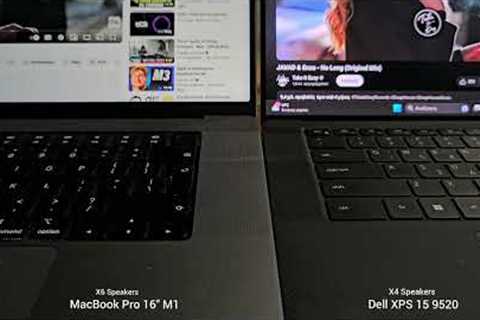 Apple MacBook Pro M1 VS Dell XPS 15 9520 - Speaker Test!!! (6 vs 4 speakers)