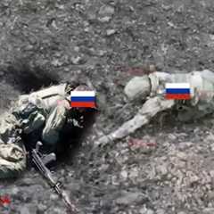 Horrible drone! Ukraine FPV drone grenades brutally blow up Russian mercenaries in trenches