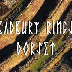 Badbury Rings Hill Fort. Aerial footage. Archaeology aerial filming.