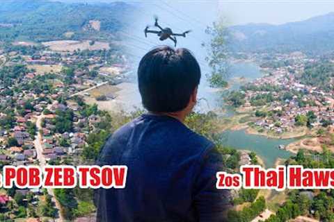 02/19/2024 - Aerial video of Zos POB ZEB TSOV and GREEN VIEW RESORT in Vientiane Province, Laos