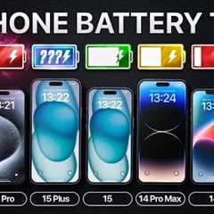 iPhone 15 Pro Max vs 15 Pro / 15 Plus / 15 / 14 / 13 Battery Test!