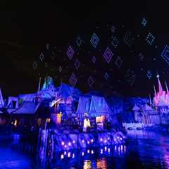 Frozen land Disney park opening sets the perfect stage for a drone light show