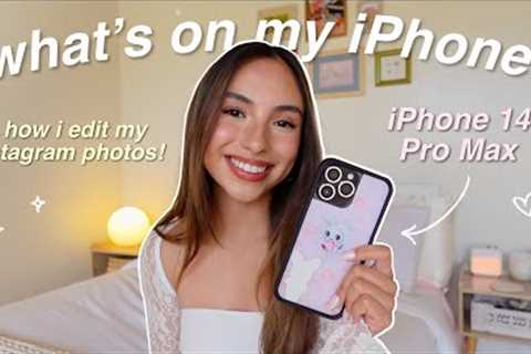 WHAT''S ON MY IPHONE 14 PRO MAX! 🎧 + How I Edit my Instagram Photos!